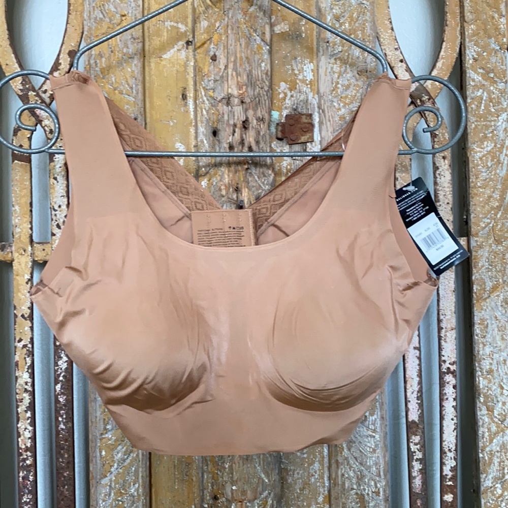 BALI TAN COOL COMFORT WIRE FREE BRA XL NEW